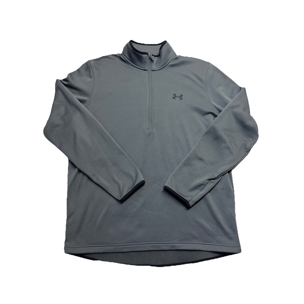 Under Armor Mens Gray Quarter Zip Sweater Size Large